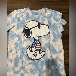 Old Navy Snoopy American Tie Dye Tee